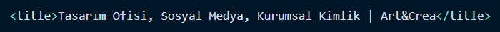 HTML Title Etiketi
