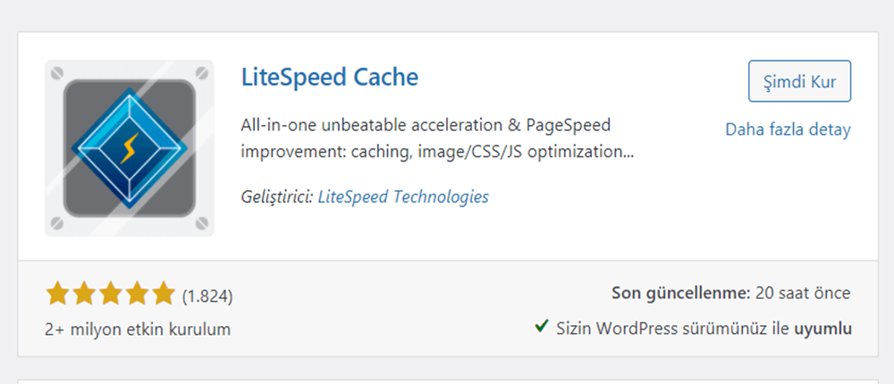 LiteSpeed Cache Eklentisi 