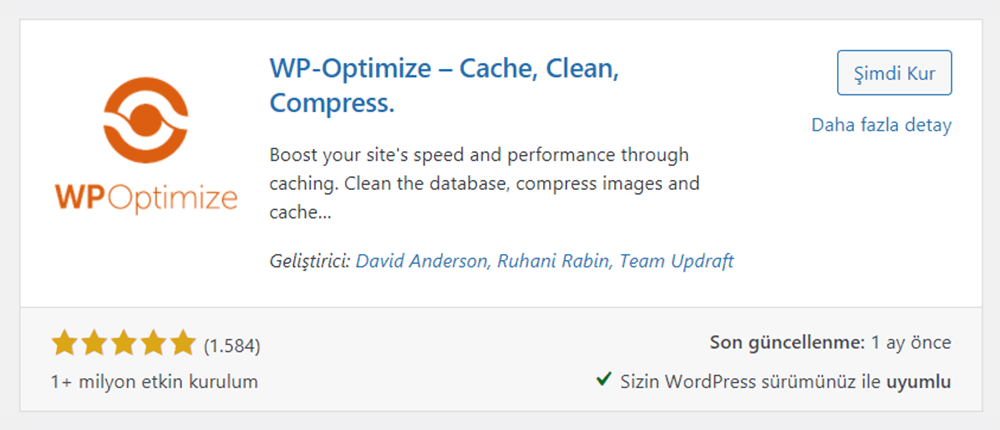 WP Optimize Eklentisi